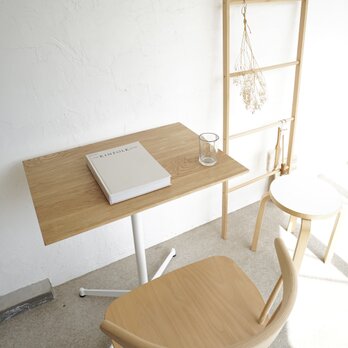 70cm×50cm/OAK無垢/カフェテーブル/高さ指定可＆脚カラー選択可/オーク/リモート/Rectangle tableの画像