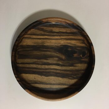 縞柿お盆（柿材）の画像