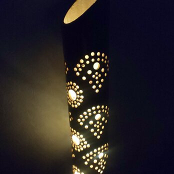 新作　竹のランプシェード　扇の画像