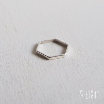 【受注制作】- Silver - Hexagonal Ring - thickの画像