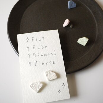 Flat Fake Diamond Pierce（スノー）の画像