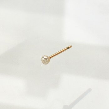 【K14GF】【片耳】小粒リッチな 原石ダイヤモンド ピアスの画像