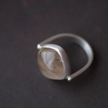 スクエア針水晶　リング