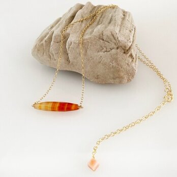 Carnelian Rod◇太陽の宝石カーネリアン◇ｋ14GFネックレスの画像