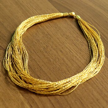 和の彩wanoiro 金糸 光のブーケ ネックレス　(659-080)の画像