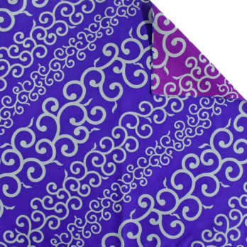 風呂敷　ふろしき    ストライプ唐草　リバーシブル　綿100％　50cm×50cm　ネイビー / パープル