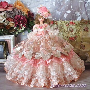 ★M様ご予約品ロリータプリンセス 可憐なコーラルピンクのロマンティックドレスの画像