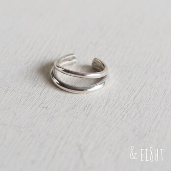 【再販】- Silver - W Ear Cuffの画像