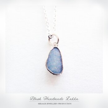〚 gemstone 〛sv925 simple opal tablet pendantの画像