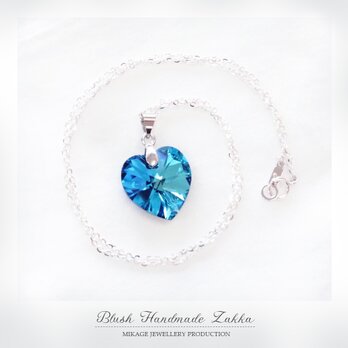 〚 swarovski 〛sv925 sparkling swarovski heart pendantの画像