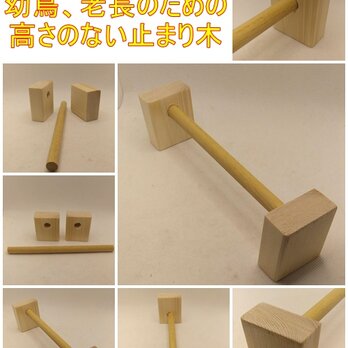 幼鳥、老鳥用の止まり木（TOY-17-001)