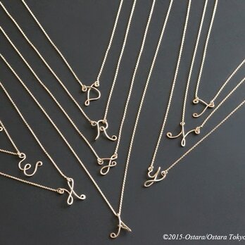 【14KGF】 Custom Wire Letter Necklaceの画像