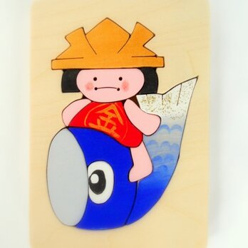 木製パズル 鯉のぼりと金太郎の画像