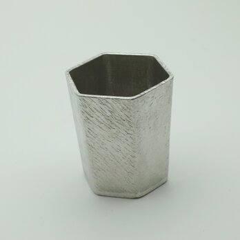 錫製　ぐい呑(六角）の画像