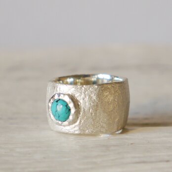 simple wide pinky ring（sv＊turquoise）★シンプル★ワイド★シルバー★ピンキーの画像