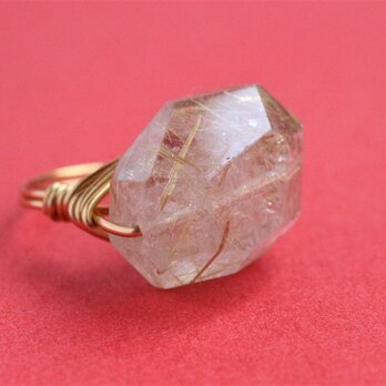 ごろっと ルチルクォーツ　Wire　Ring