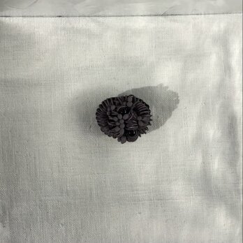籐の手まりパールブローチ(オニキス)の画像