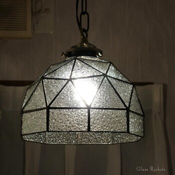 ステンドグラス ランプ照明 多面体 クリアの画像
