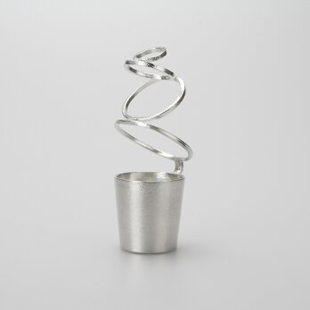HOOP（マル）：花器（花瓶・錫・伸縮・延命効果・結婚祝い・錫婚式・結婚１０周年）の画像