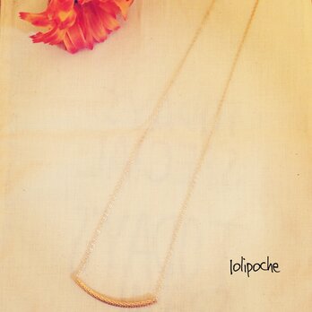 ゴールドパイプネックレス