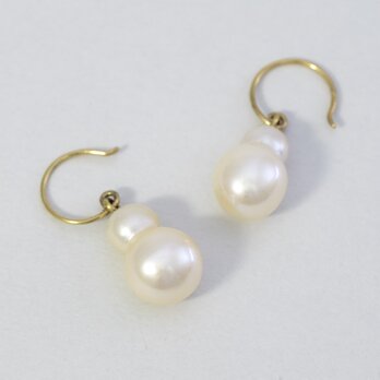 FreshｗaterPearl / k18YG Hookpierce_H712012-B1