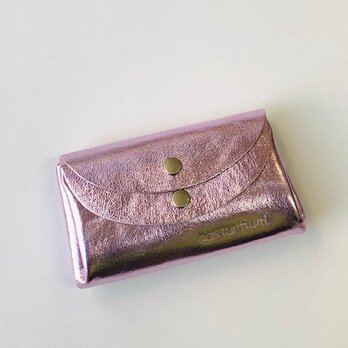【新色☆チェリーピンク】ピッグスキンの小さなお財布　の画像