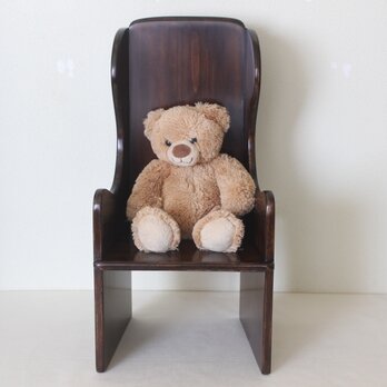 大切なお人形、ぬいぐるみのための椅子。 ウィングバックドールチェア No.2019の画像