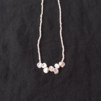 【K14gf】Seed × Petit Petal Pearl／シードパール×ペタルパールネックレス