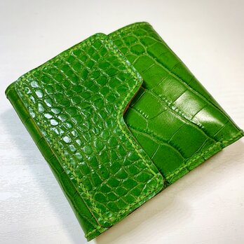 (受注作成)折り財布　クロコ型　アスワン#104の画像
