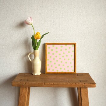 「mimosa dot（sakura & green tea）」20cm角ポスターの画像