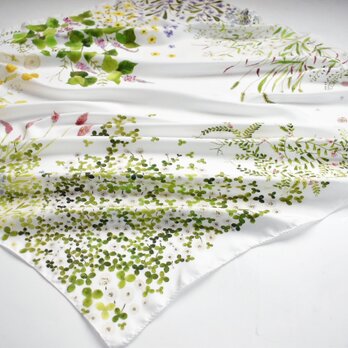 シルクツイルスカーフ「wildflower」の画像