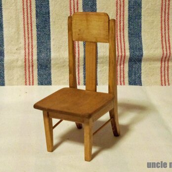 ドール用椅子（色：オーク）2021SPR　1/12ミニチュア家具の画像
