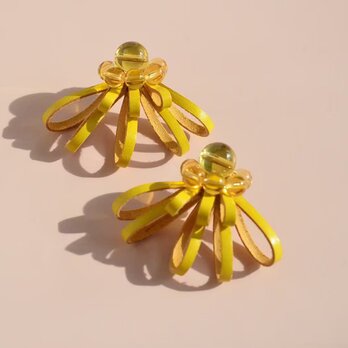 Sucre【レザーピアス/イヤリング】"yellow"の画像