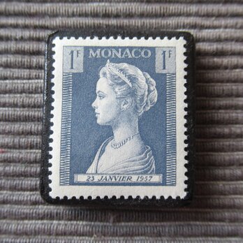 モナコ　切手ブローチ 7235
