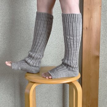 【オーガニックコットン100%】かかと付きロングレッグウォーマーの画像
