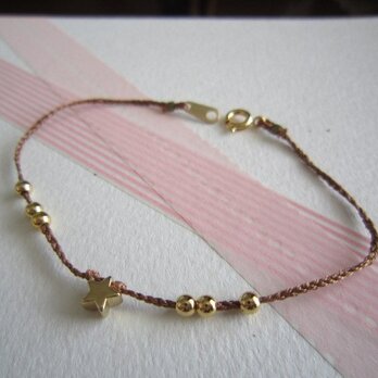 Silk yarn 星bracelet☆の画像