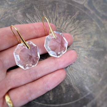 アンティーククリスタルピアス antique crystal earrings <PE1-0318>の画像