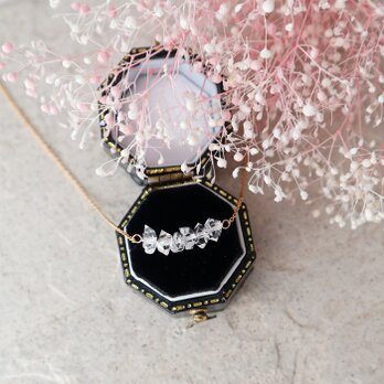 【14kgf】ハーキマーダイヤモンドのバーネックレス＊4月誕生石の画像