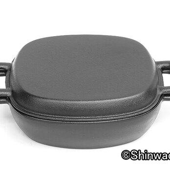 【お取り寄せ】南部鉄器 鉄鍋 ダッチオーブン 両手万能鍋浅型17cm 日本製 ガス・IH対応 日本製の画像