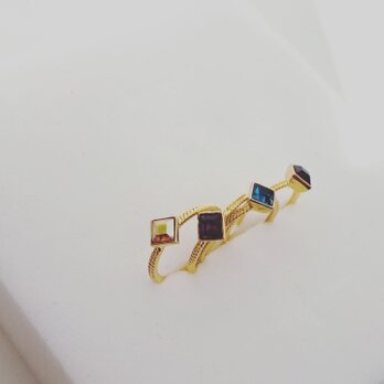 G/スワロフスキーリング（4色）