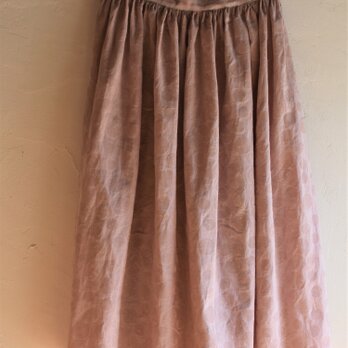 麻　水玉　スカートの画像