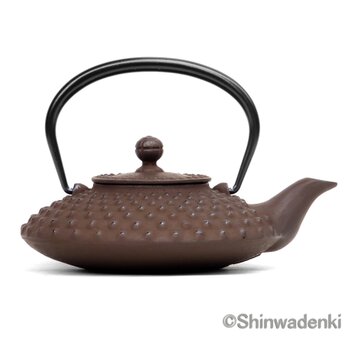 【お取り寄せ】南部鉄器 酒器 徳利 燗瓶 平アラレ0.5L 日本製 内面・蓋裏ホーロー加工の画像