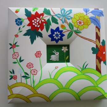 わたしの庭　刺繍額の画像