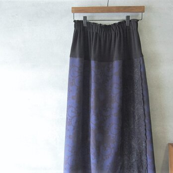 展示品　菊唐草のスカート　着物リメイクの画像