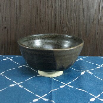 陶器 ご飯茶碗 小　黒＋こげ茶【210310】の画像