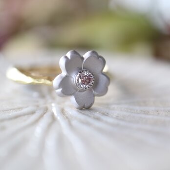 桜/ピンクダイヤモンド指輪の画像