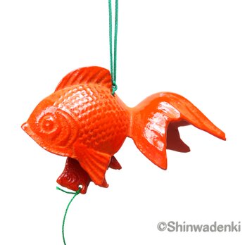 南部鉄器 泳ぐ魚風鈴 金魚 親子 日本製の画像