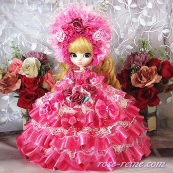 夢見るシンデレラ 甘く薫るロリータピンクのベビーミルフィーユ プリンセスドレス 豪華4点セットの画像