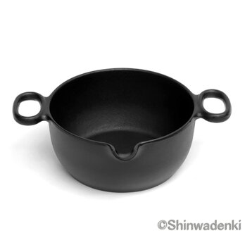 南部鉄器 鉄鍋 天ぷら鍋 揚げ物鍋17cm 日本製 ガス・100V/200V IH対応 アウトドア キャンプの画像