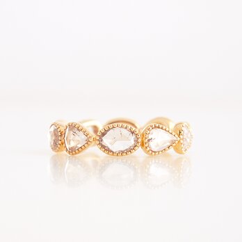 Rosecut diamond full eternity ring / Shape mixの画像